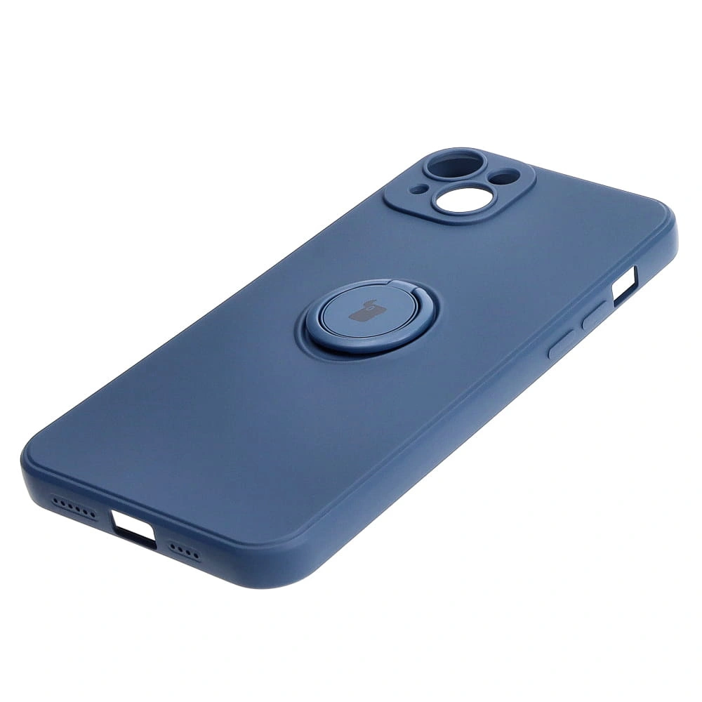 Bizon Case Silicone Ring Sq Apple iPhone 15 Plus navy blue