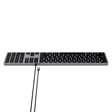 Satechi Slim W3 Wired USB-C Keyboard (space gray)