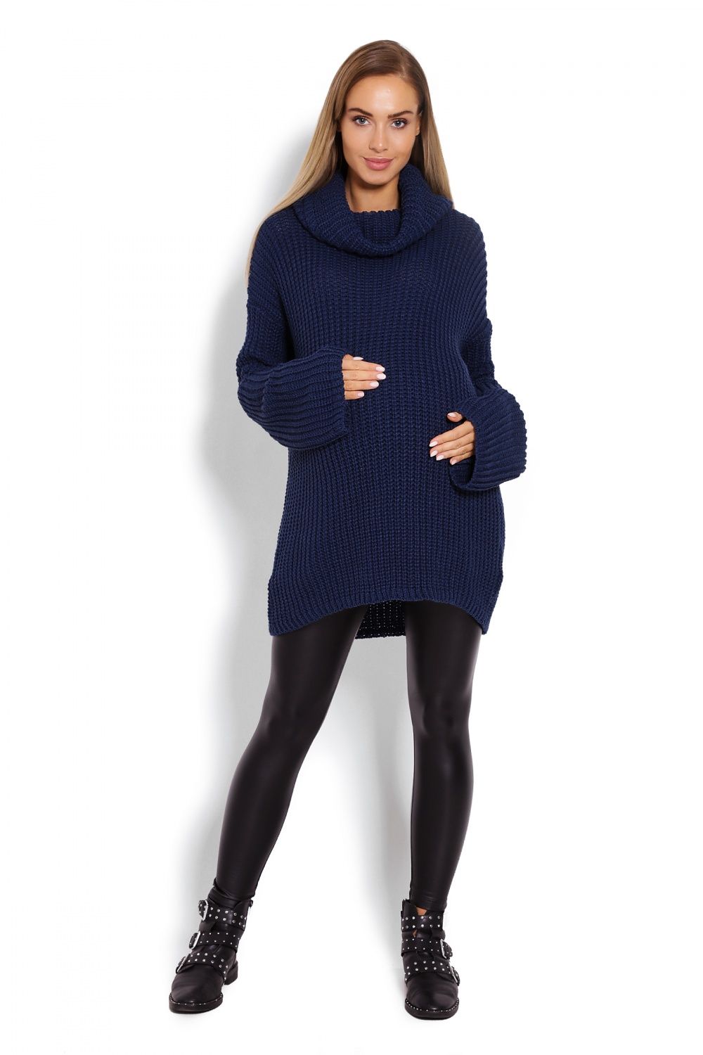  Pregnancy sweater model 122946 PeeKaBoo  navy blue