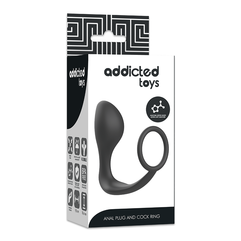 ADDICTED TOYS ANAL PLUG WITH BLACK SILICONE RING