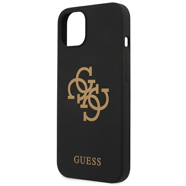 Guess GUHCP13MLS4GGBK Apple iPhone 13 black hard case Silicone 4G Logo