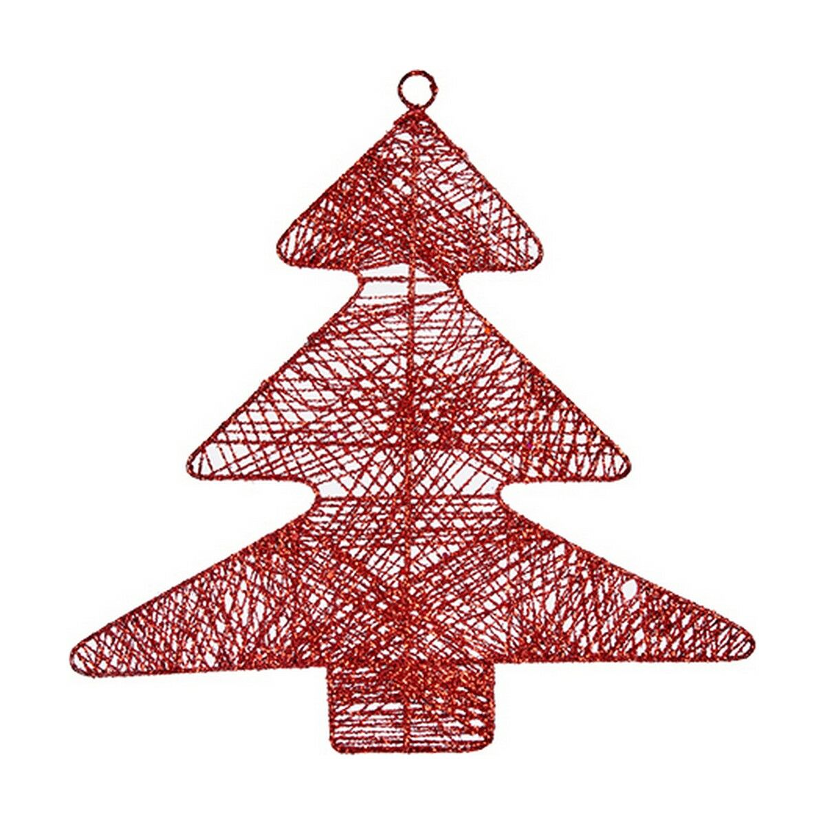 Weihnachtsschmuck Rot Metall Weihnachtsbaum 36,7 x 0,2 x 37,5 cm