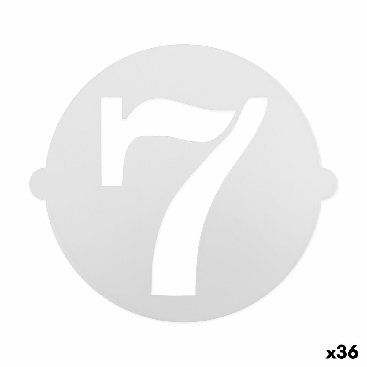 Cake stencil Algon 25 cm Number 7 (36 Units)