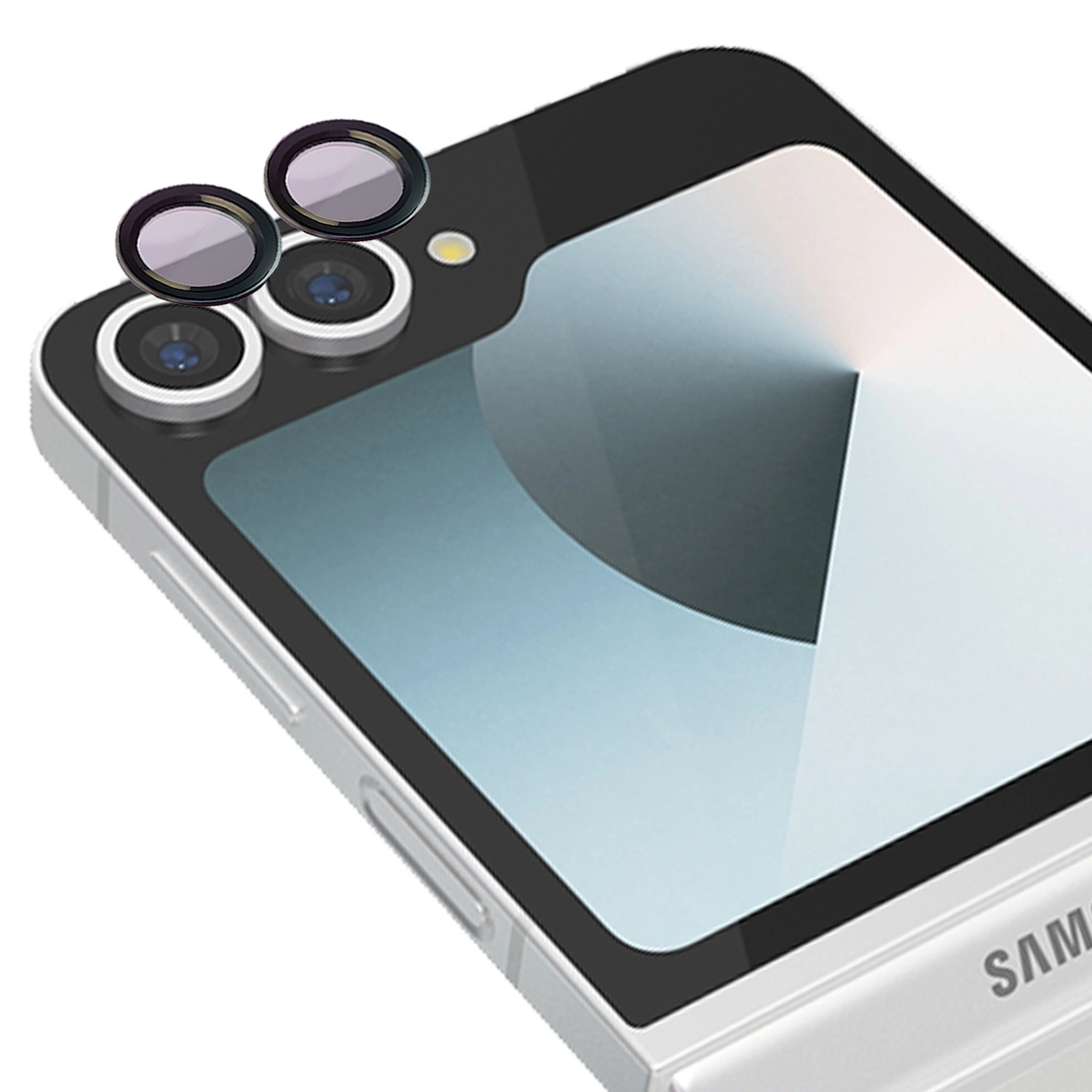Bizon Glass Snap Lens Samsung Galaxy Z Flip6 black frame
