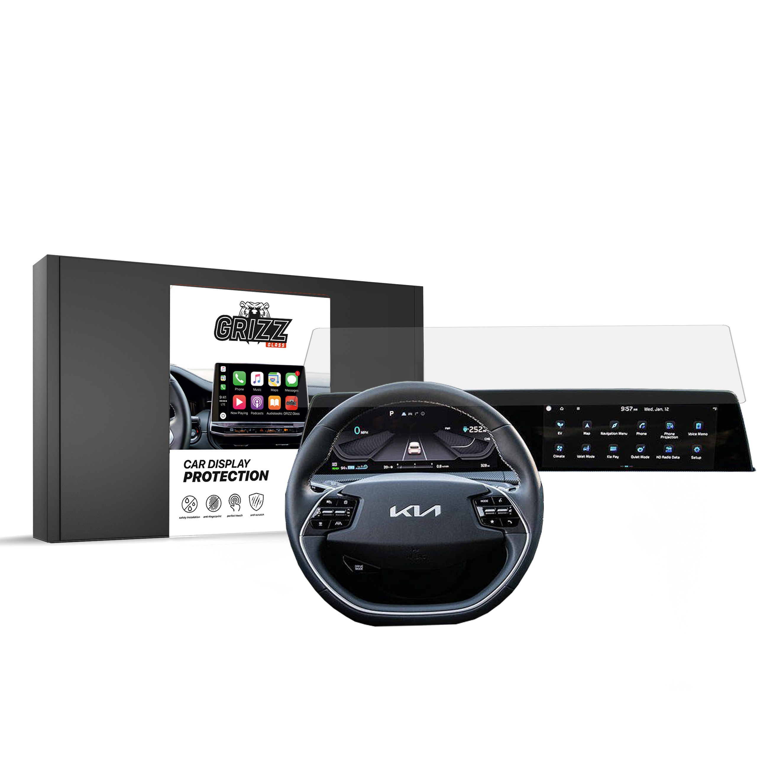 GrizzGlass CarDisplay Protection Kia EV6 GT 2023