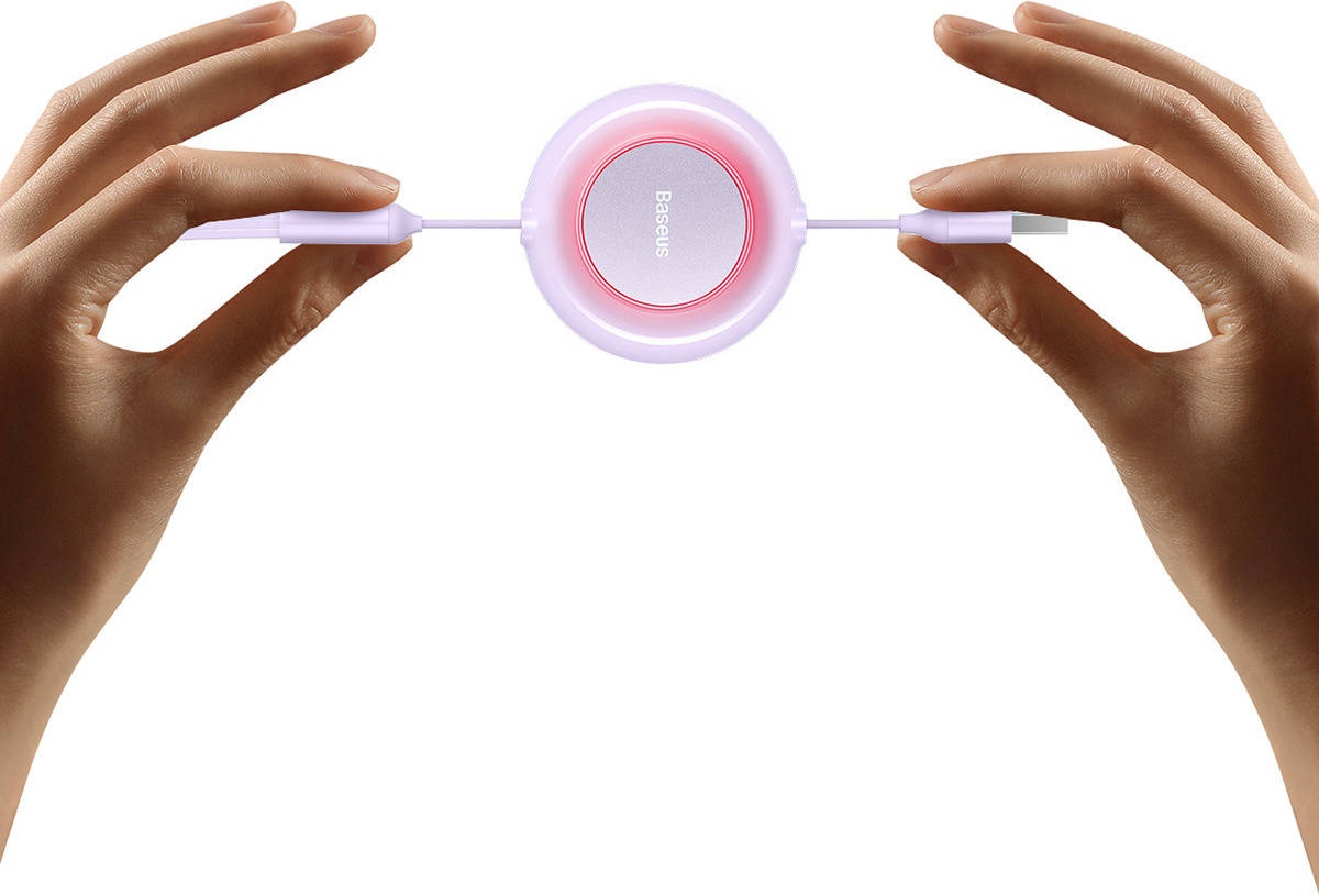 Baseus Bright Mirror 2 3in1 USB-A - microUSB + Lightning + USB-C 3.5A 1.1m purple