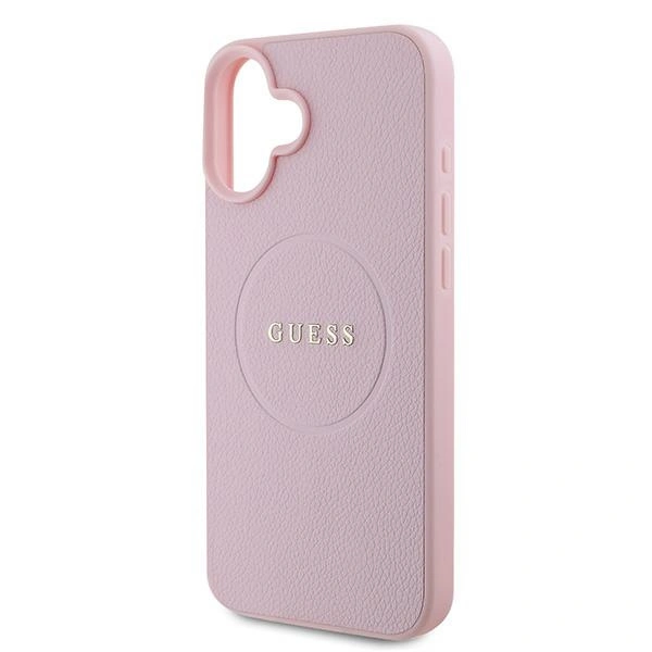 Case Guess GUHMP16MPGHSMMP Apple iPhone 16 Plus hardcase Grained Ring MagSafe pink