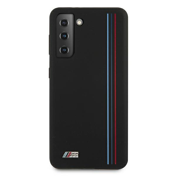 BMW BMHCS21MSIVTBK Samsung Galaxy S21+ Plus black Silicone Stripes M Collection