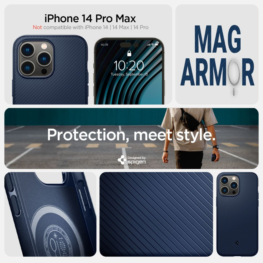Spigen Mag Armor Apple iPhone 14 Pro Max Navy Blue