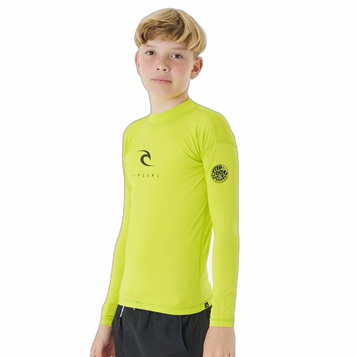 T-shirt Rip Curl Corps L/S Rash Vest  Yellow Surf Lycra