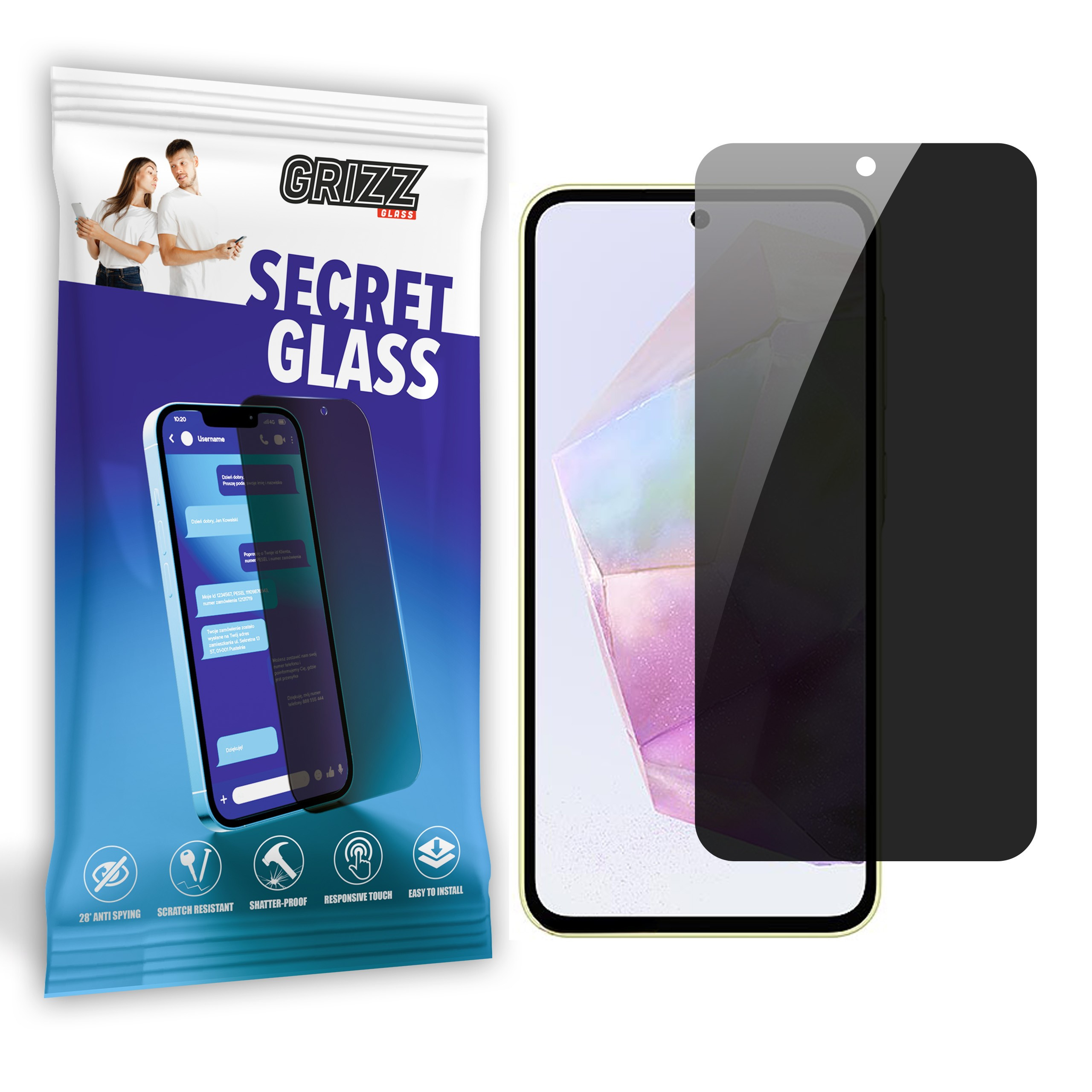 GrizzGlass SecretGlass Samsung Galaxy A35