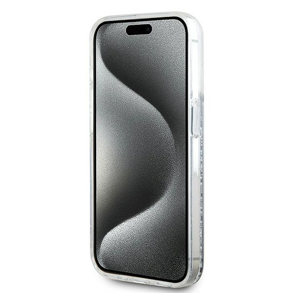 Karl Lagerfeld KLHMP13LLGCHSGH Apple iPhone 13 / 13 Pro hardcase Liquid Glitter Choupette Head Magsafe transparent