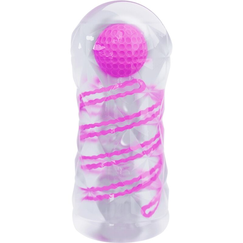 PRETTY LOVE - FANTASY MALE MASTURBATOR WITH INTERNAL SPIRAL AND BALLS TRANSPARENT