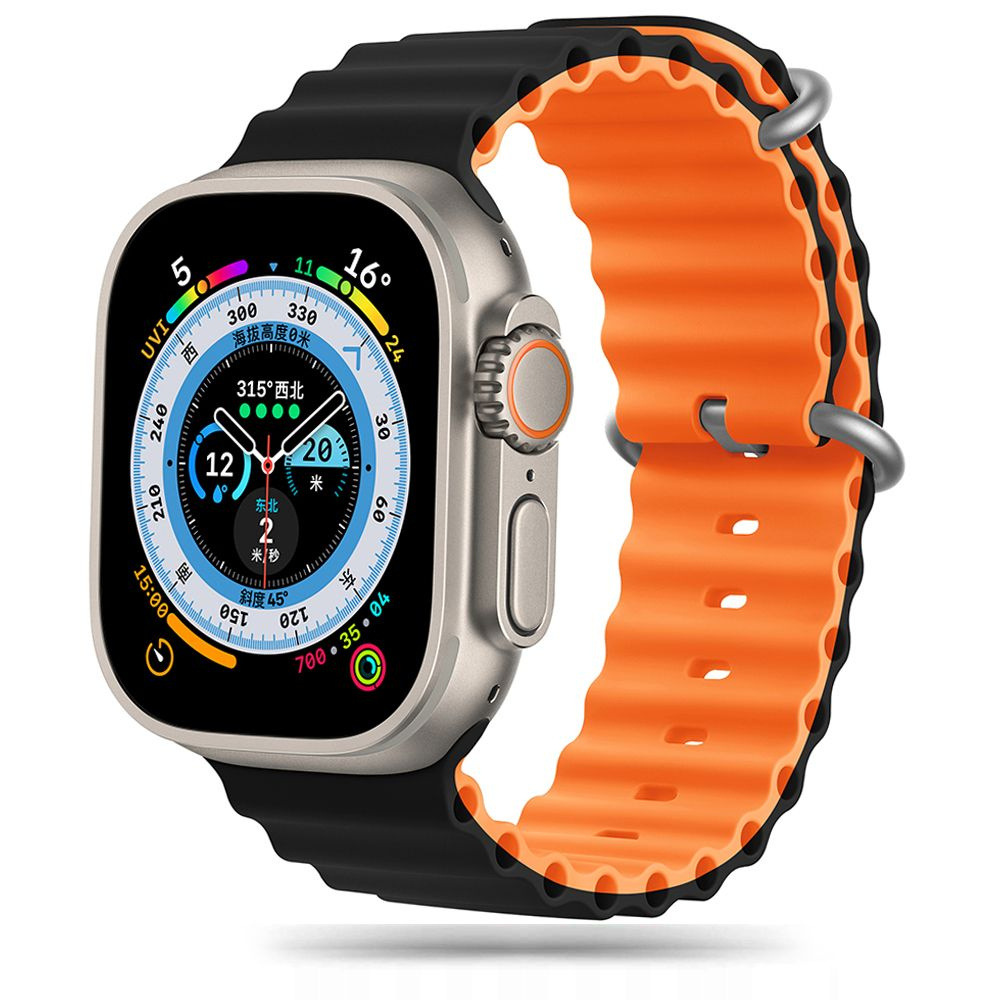 Tech-Protect IconBand Pro Apple Watch 4/5/6/7/8/9/SE/Ultra 1/2 42/44/45/49mm black/orange