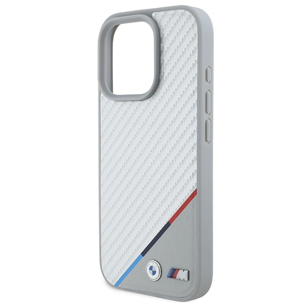 BMW BMHMP16L23PUDTS Apple iPhone 16 Pro hardcase M Carbon Tricolor Line MagSafe grey