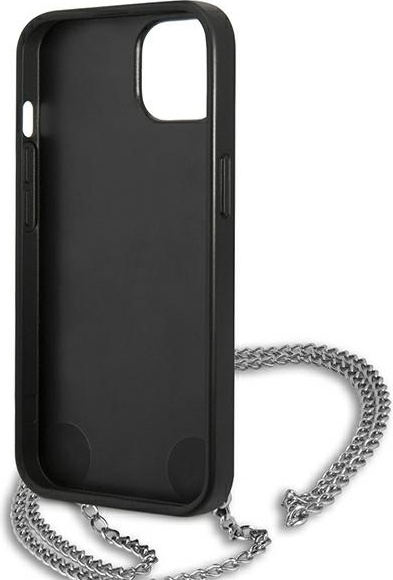 Karl Lagerfeld KLHCP13MPMK Apple iPhone 13 hardcase black Leather Textured and Chain