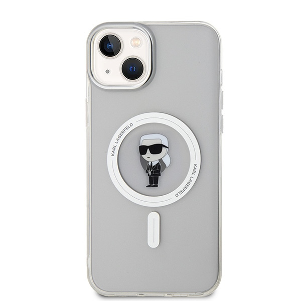 Karl Lagerfeld KLHMP15MHFCKNOT Apple iPhone 15 Plus / 14 Plus hardcase IML Ikonik MagSafe transparent