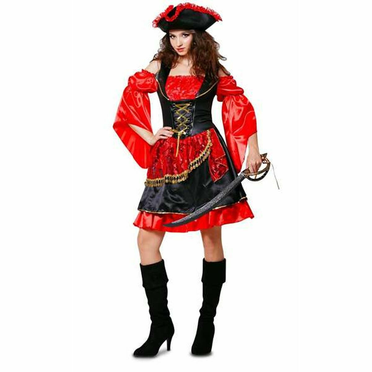 Costume for Adults My Other Me Descarada Pirate Red