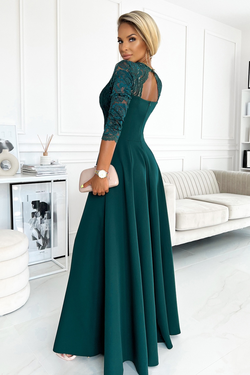  Long dress model 171435 Numoco  green