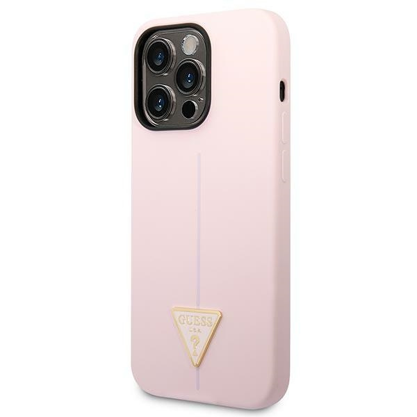 Guess GUHCP14LSLTGU Apple iPhone 14 Pro purple hardcase Silicone Triangle