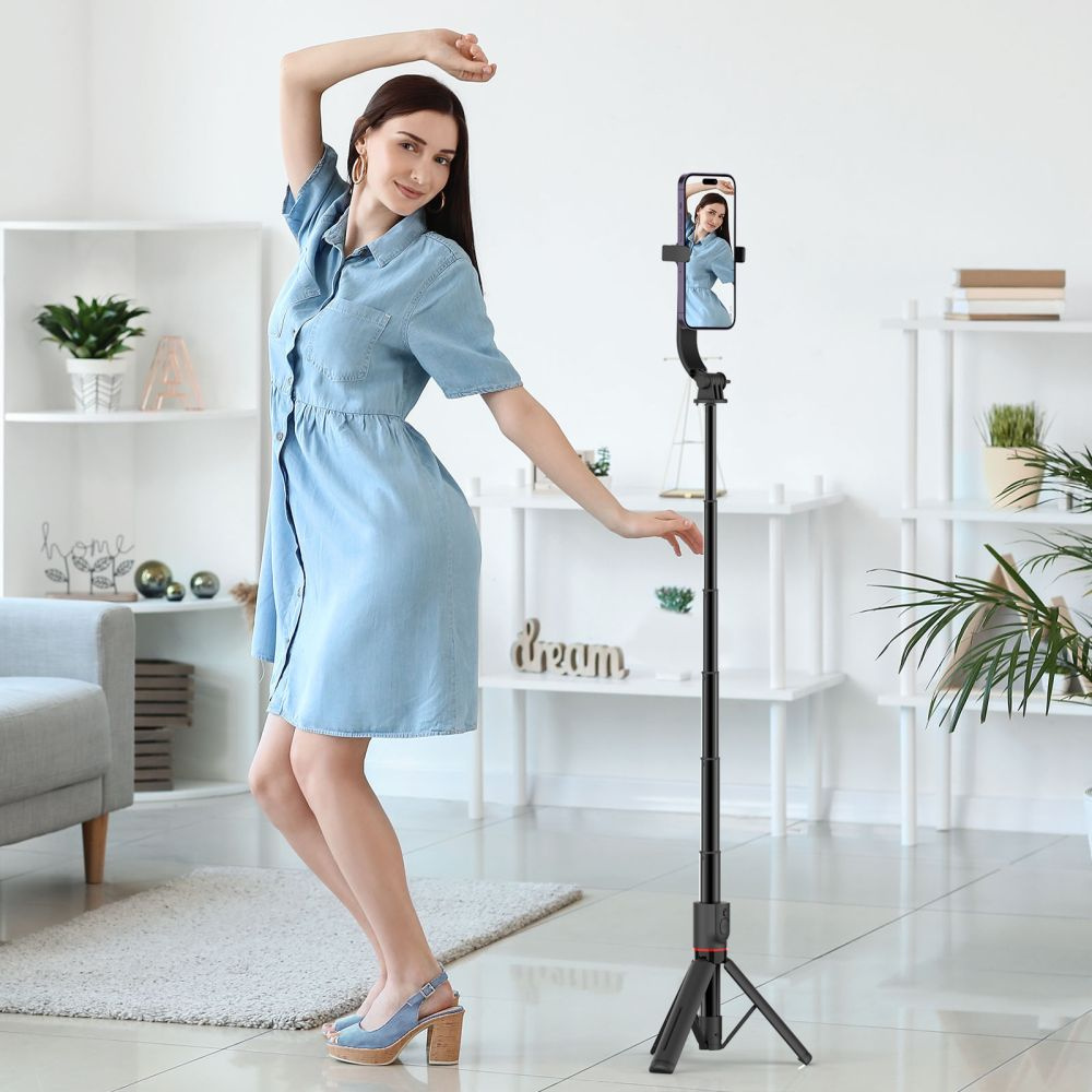 Tech-Protect L04s wireless selfie stick Tripod MagSafe Black