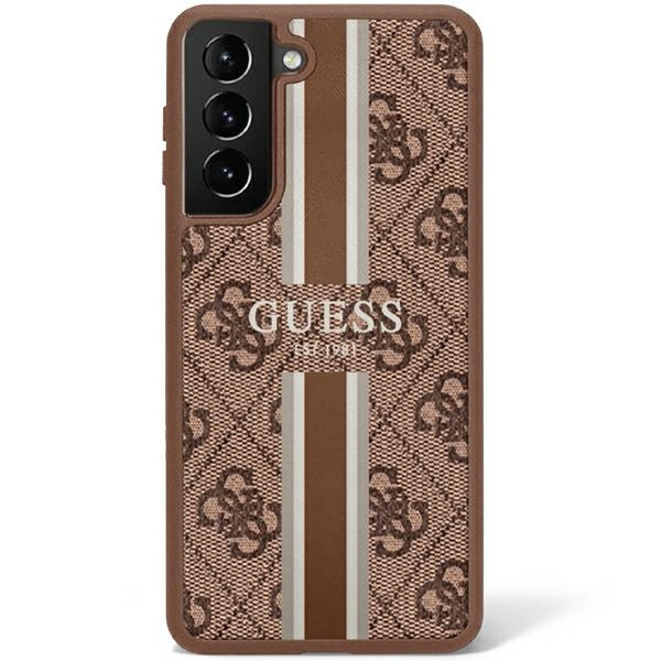 Guess GUHCS23SP4RPSW Samsung Galaxy S23 brown hardcase 4G Printed Stripe