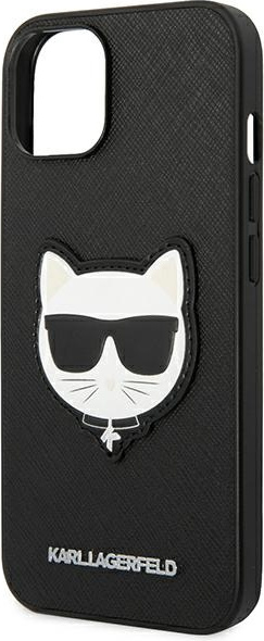 Karl Lagerfeld KLHCP14MSAPCHK Apple iPhone 14 Plus hardcase black Saffiano Choupette Head Patch