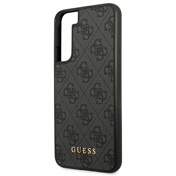 Guess GUHCS22SG4GFGR Samsung Galaxy S22 grey hard case 4G Metal Gold Logo
