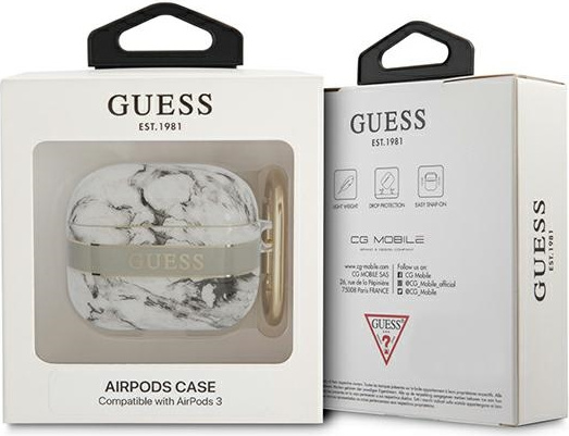 Guess GUA3HCHMAG Apple AirPods 3 grey Marble Strap Collection
