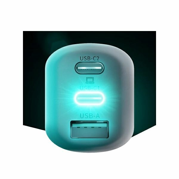 3MK HyperCharger 65W 2xUSB-C + USB-A GaN PD 3.0 QC 4.0 white
