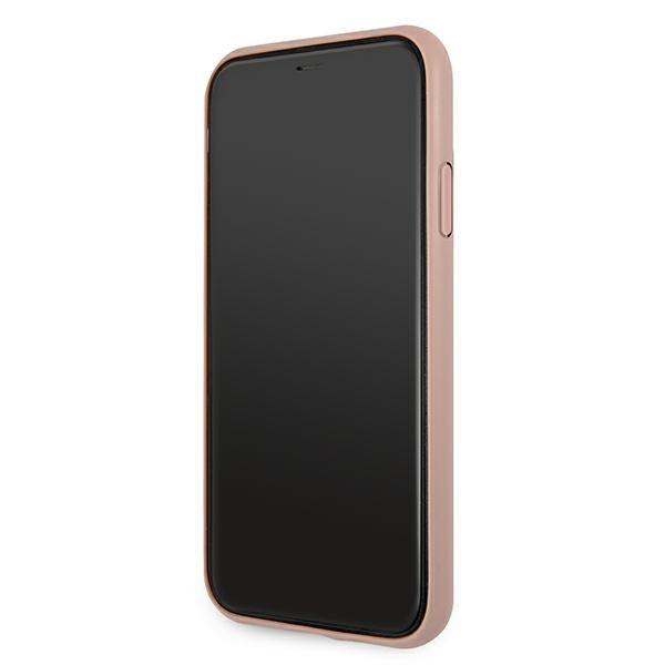 Guess GUHCN614GMGPI Apple iPhone 11 pink hardcase 4G Big Metal Logo