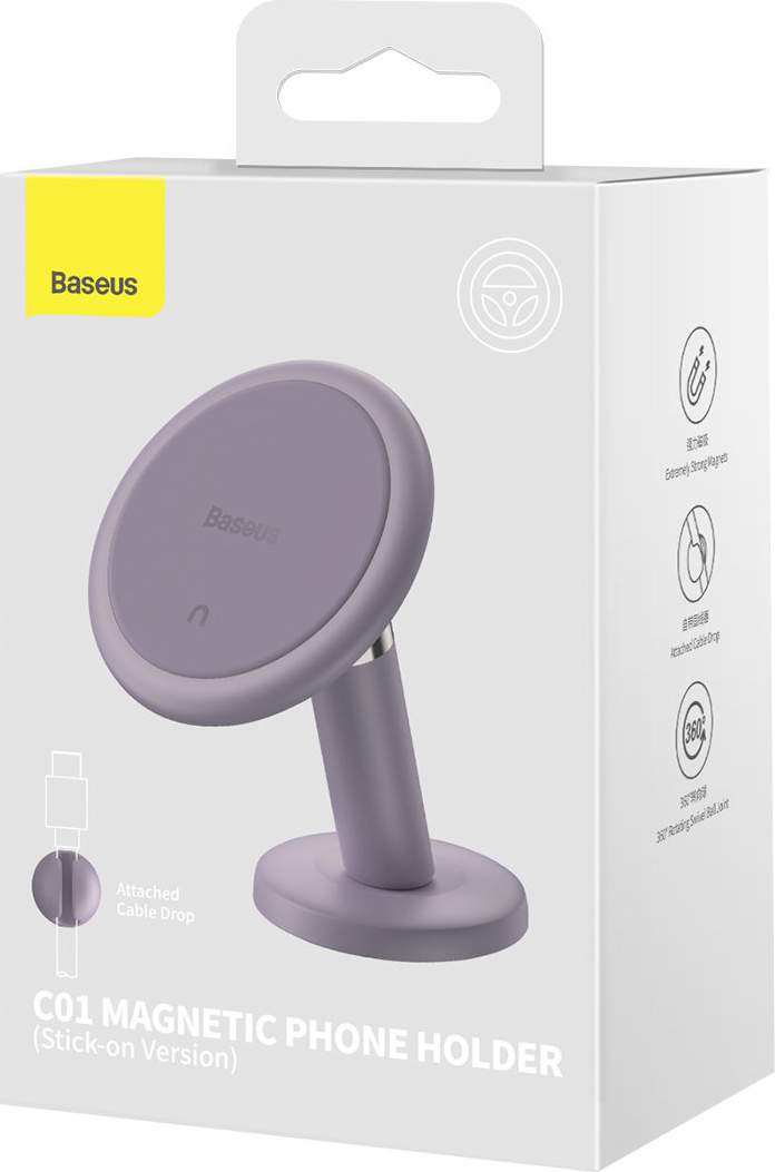 Baseus C01 Dashboard Car Mount Holder purple