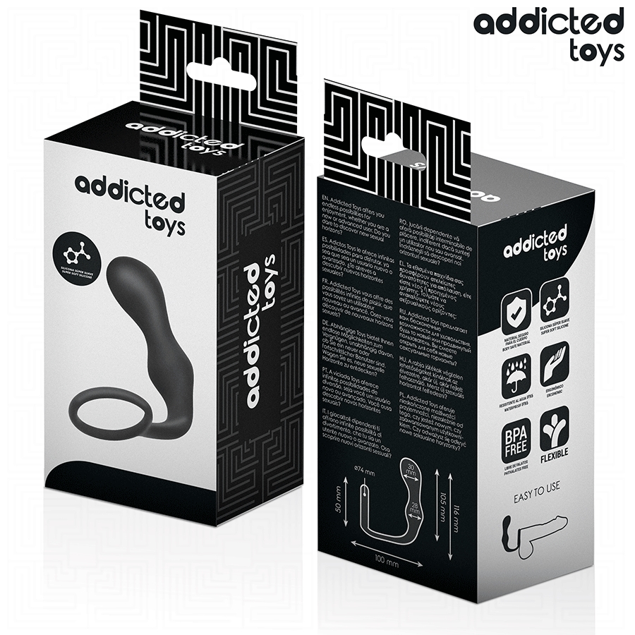 ADDICTED TOYS - ANAL PLUG WITH RING SILICONE MODEL 3