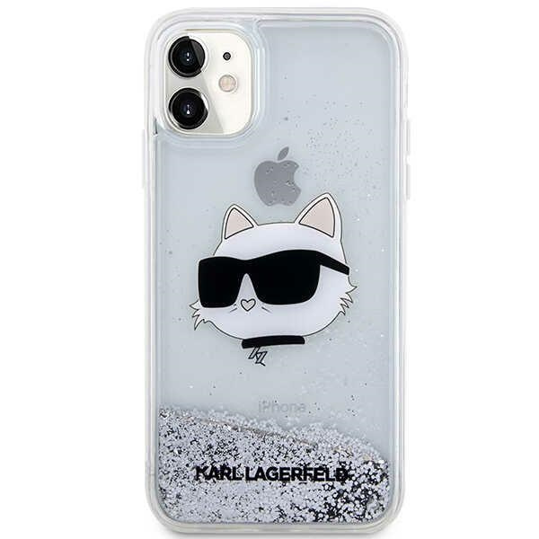 Karl Lagerfeld KLHCN61LNCHCS Apple iPhone 11/XR silver hardcase Glitter Choupette Head