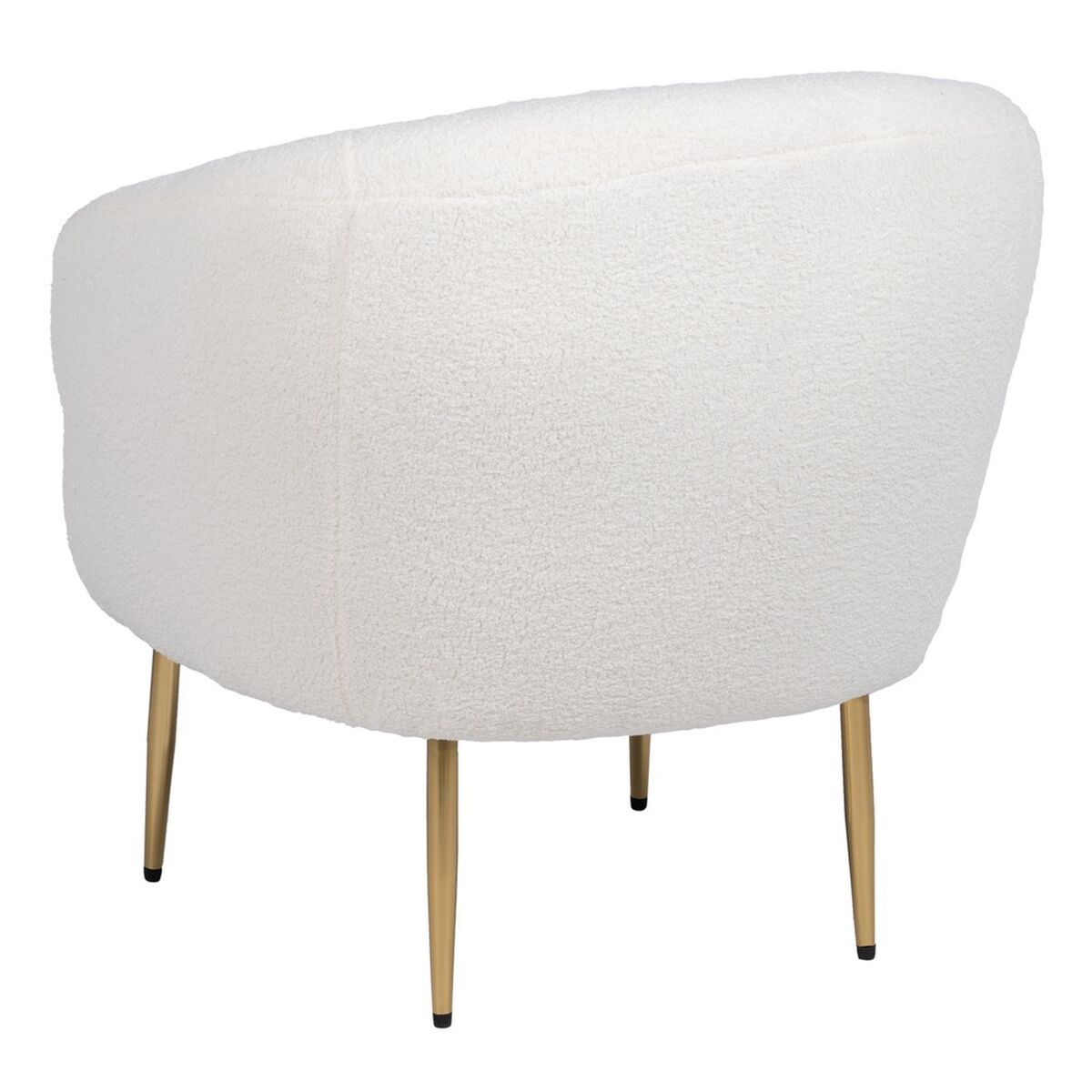 Armchair 75 x 70 x 74 cm Synthetic Fabric Metal White