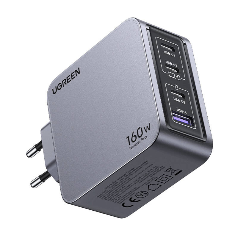 UGREEN Nexode Pro wall charger 160W GaN USB-A, 3xUSB-C grey