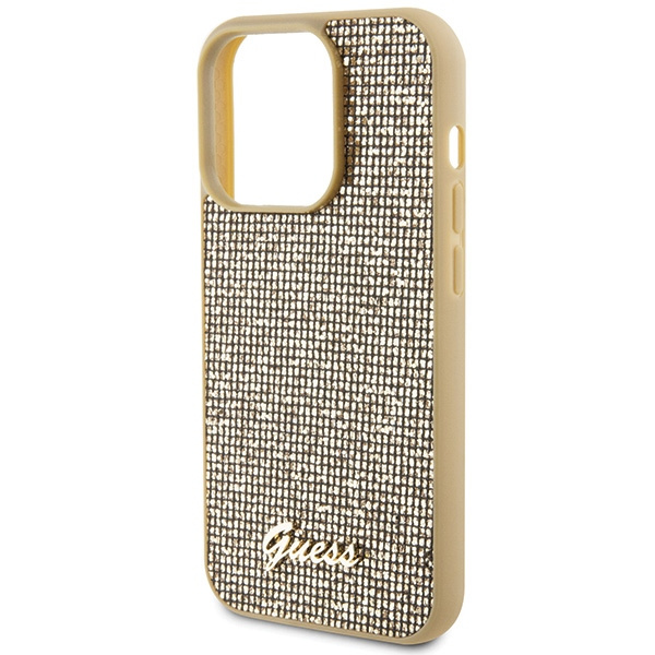Guess GUHCP15LPMSDGSD Apple iPhone 15 Pro hardcase Disco Metal Script gold