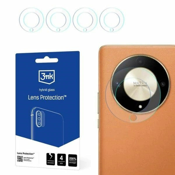 Hybrid glass for camera lens 3MK Lens Protect Honor Magic6 Lite 5G [4 PACK]