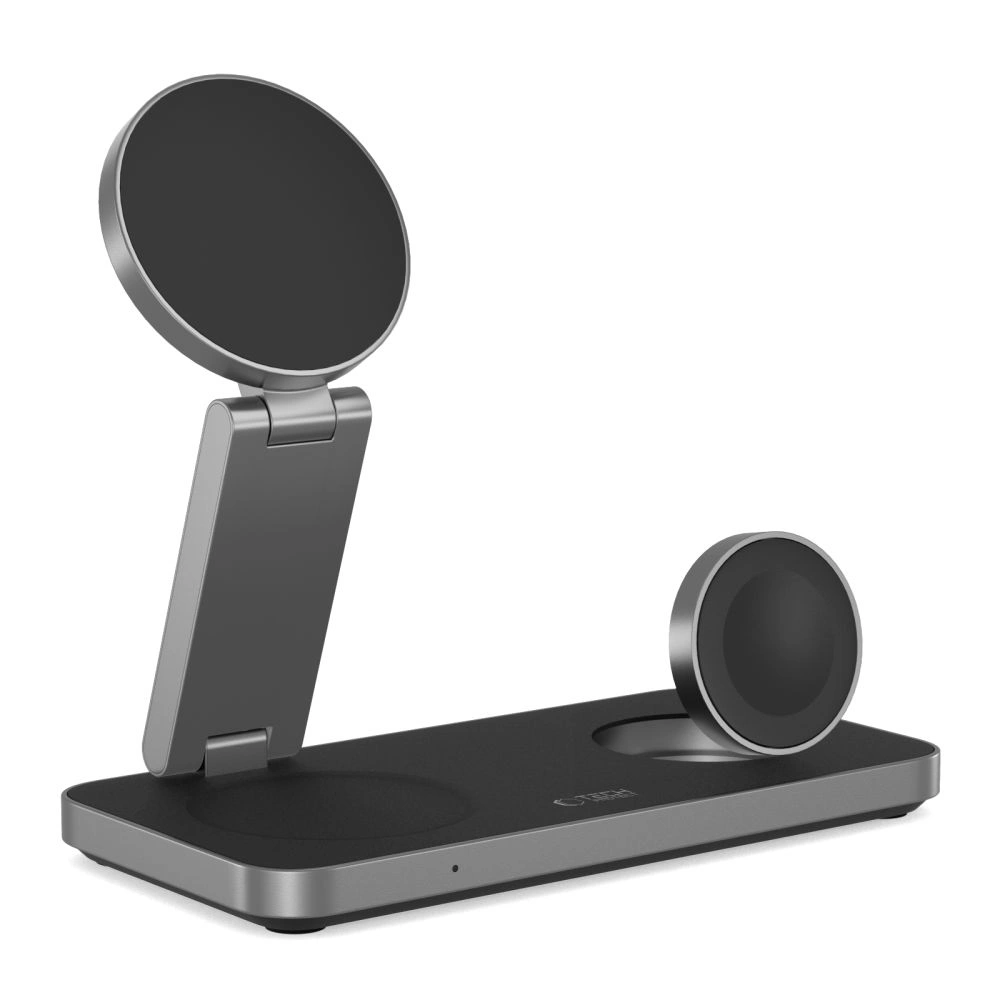 Ładowarka bezprzewodowa 3w1 Tech-Protect QI15W-A47 3in1 Magnetic MagSafe Wireless Charger Black