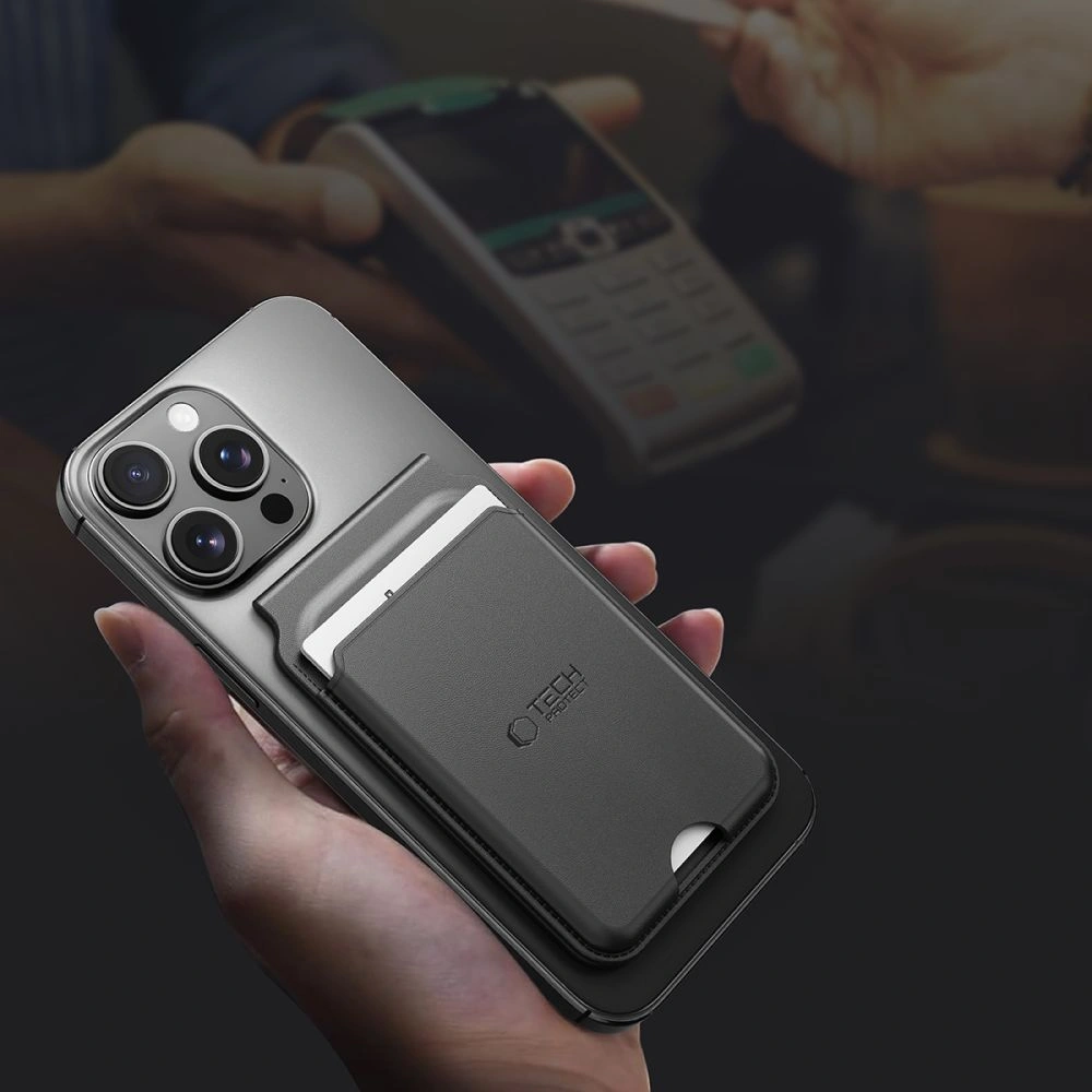 Podstawka Tech-Protect Magwallet Stand MagSafe Universal Magnetic Card Holder Black