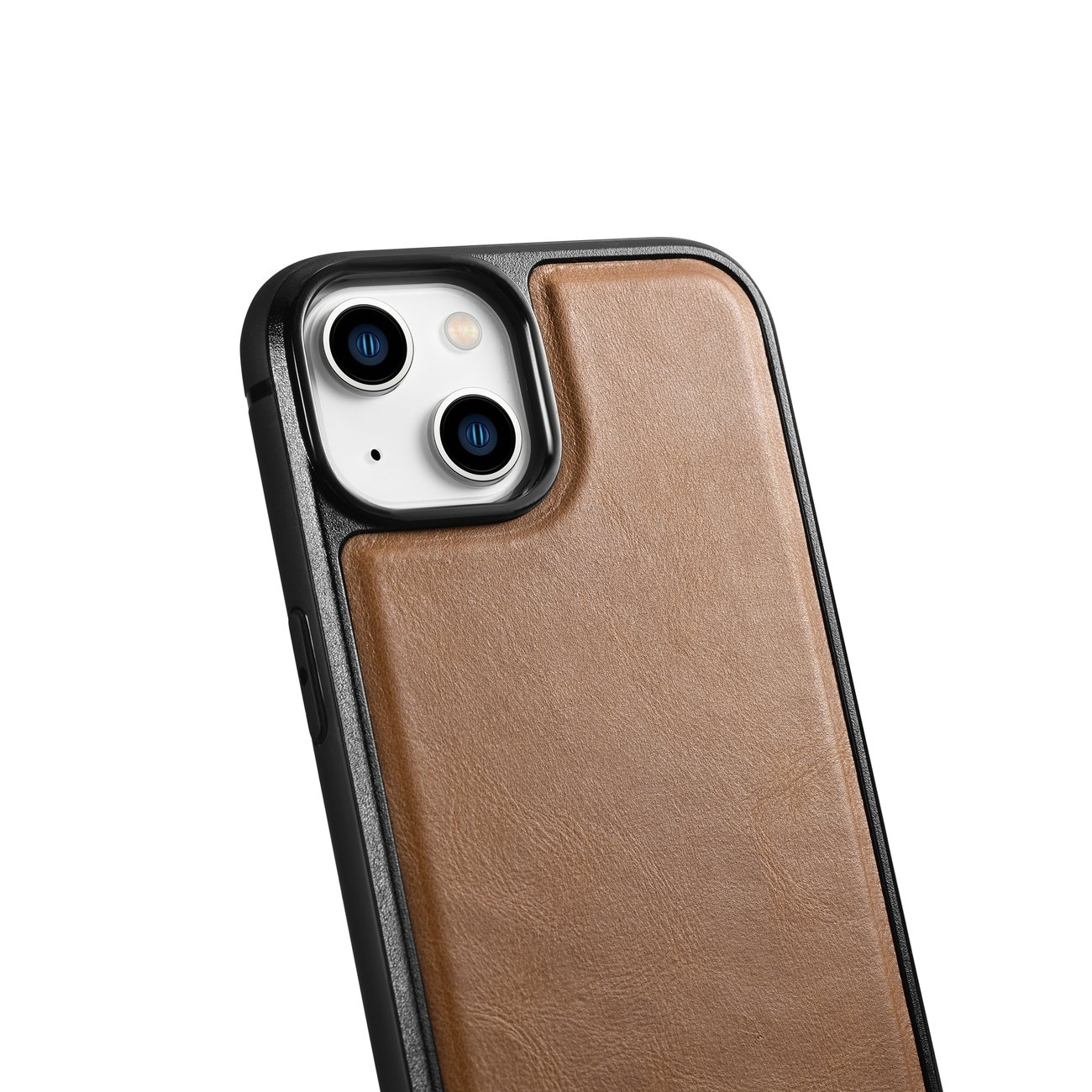 iCarer Leather Oil Wax MagSafe Apple iPhone 14 light brown