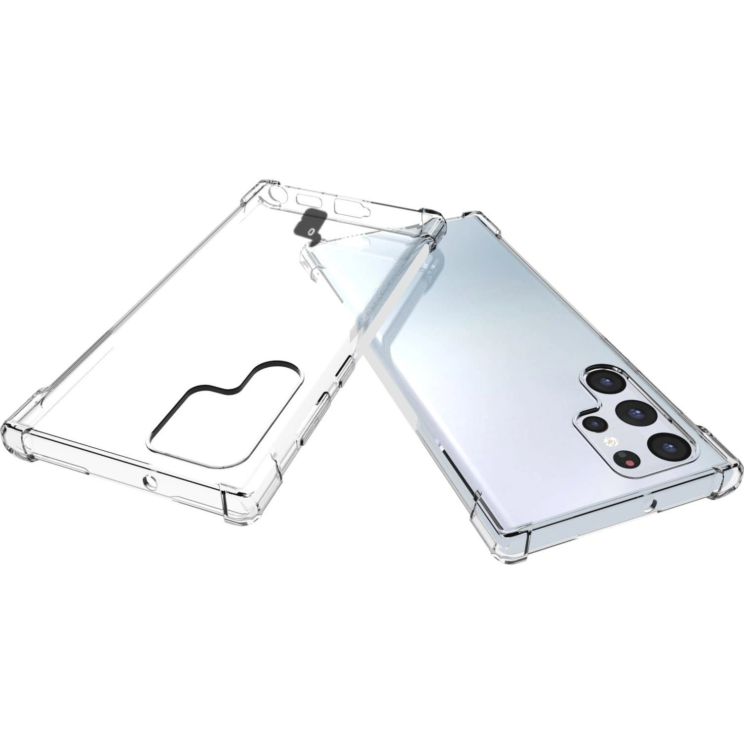 Bizon Case Clear Pack case + 2x screen film + lens protector Samsung Galaxy S22 Ultra clear