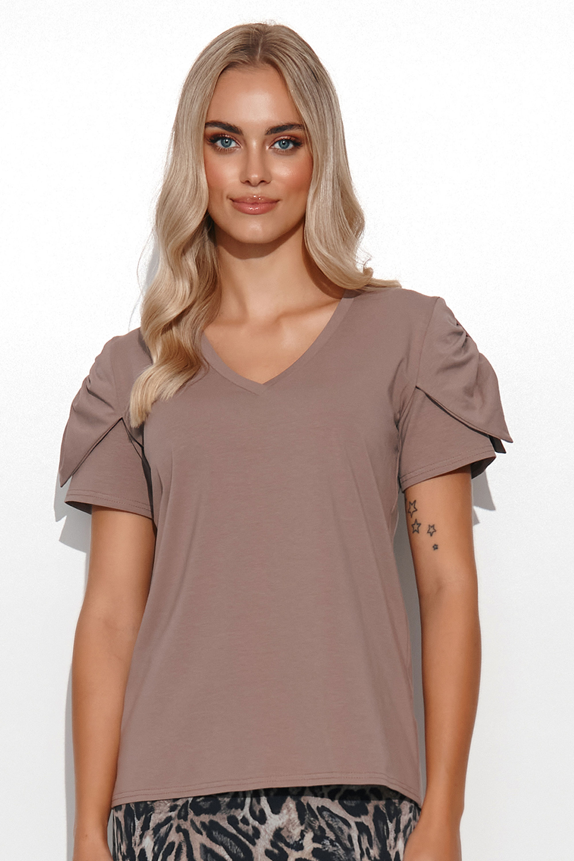  Blouse model 180762 Makadamia  beige