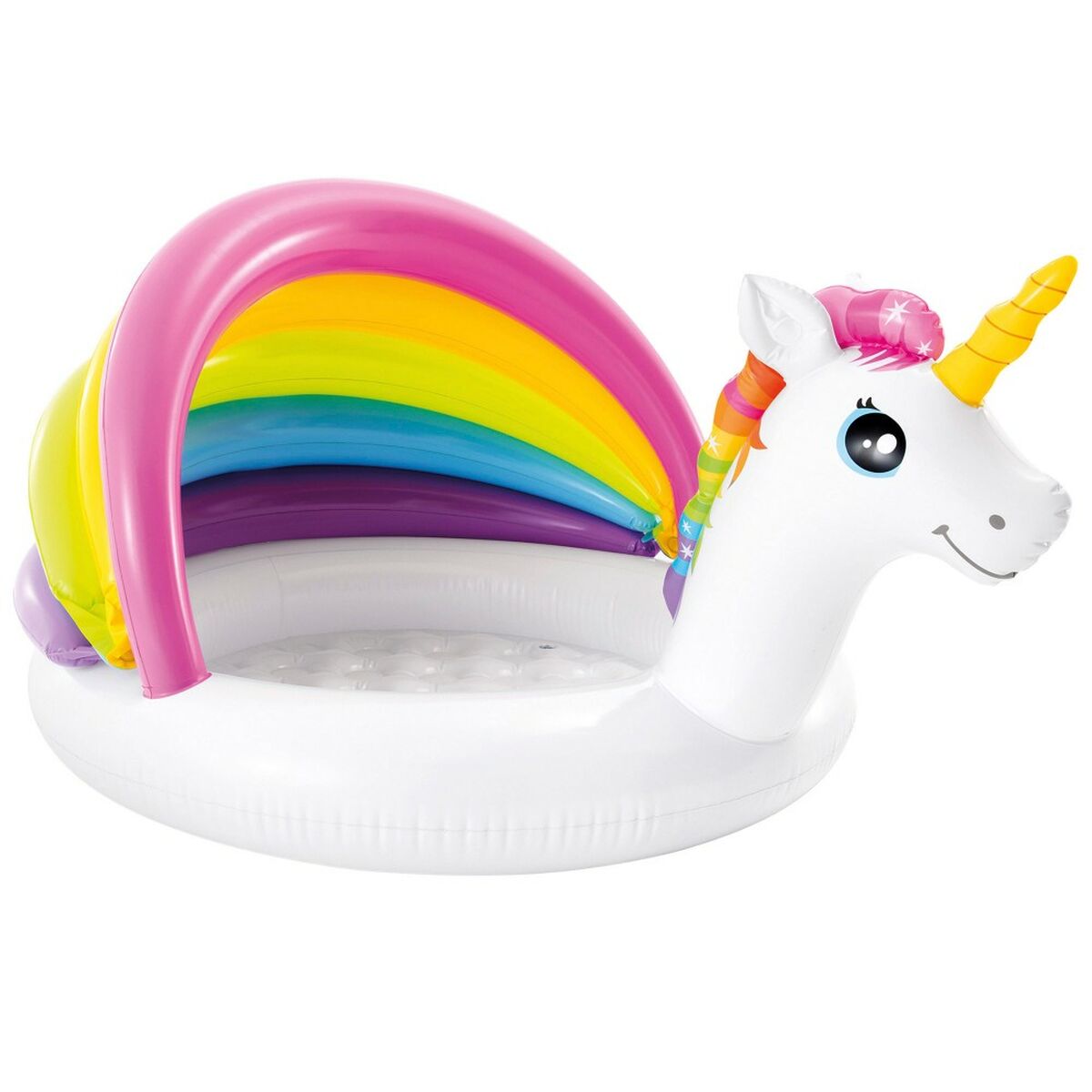 Inflatable Paddling Pool for Children Intex Unicorn Awning 102 x 69 x 127 cm 45 L (6 Units)