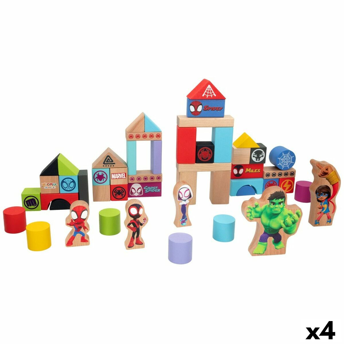 Playset Spidey Amazing Friends 8 x 9,5 x 1,5 cm 50 Stücke 4 Stück