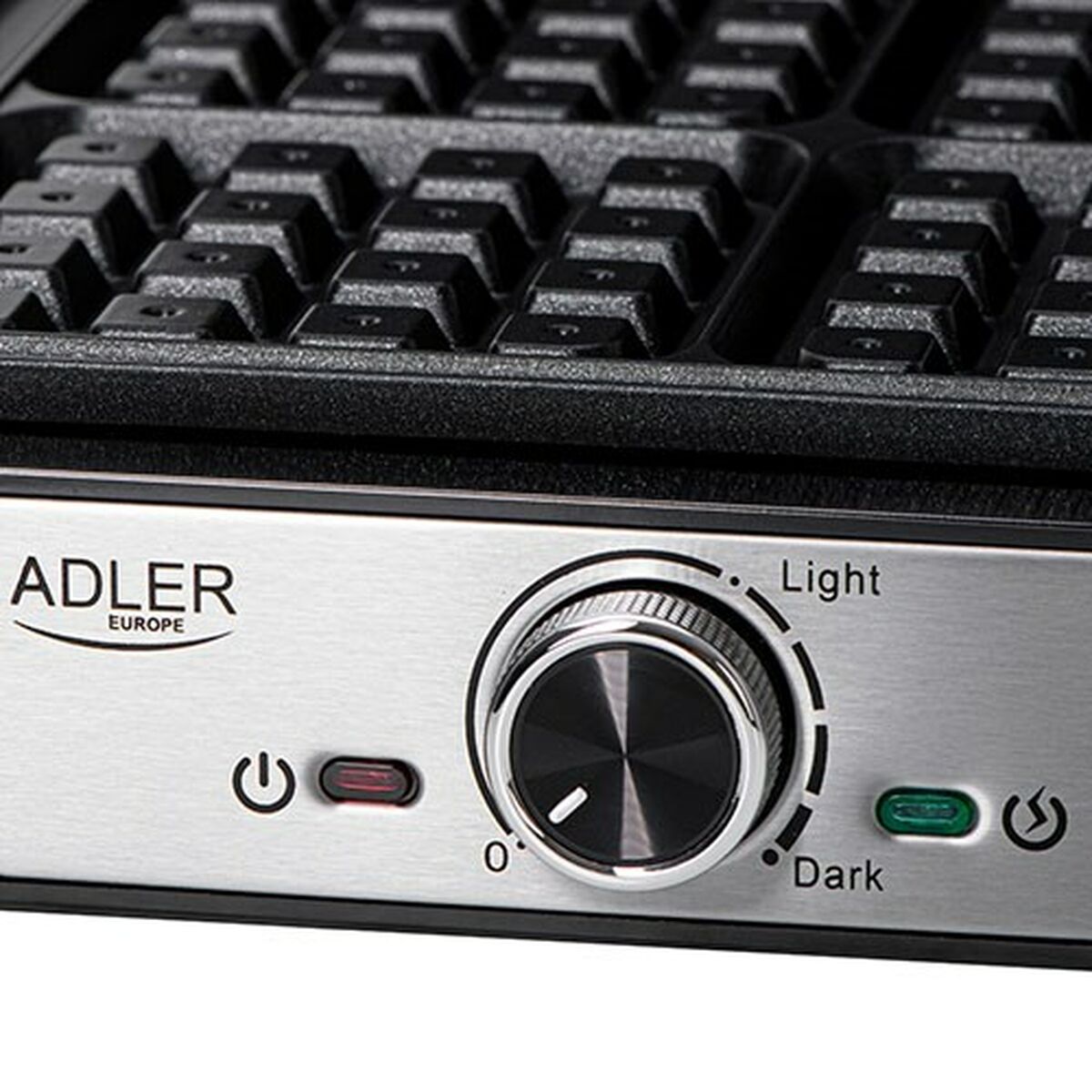 Waffle Maker Adler AD 3083 Black Silver 1800 W