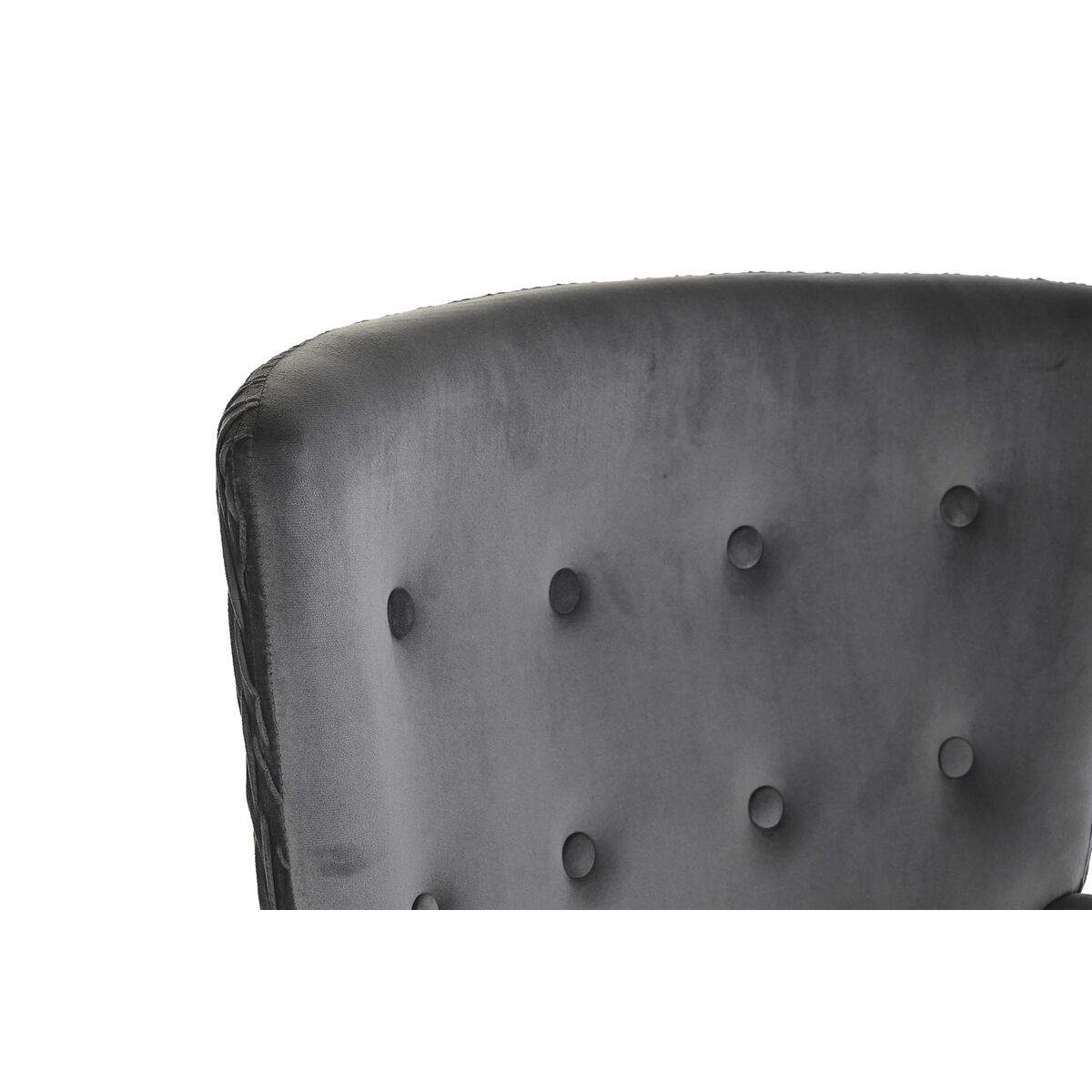 Armchair DKD Home Decor Natural Wood Polyester Dark grey (66 x 67 x 92 cm)