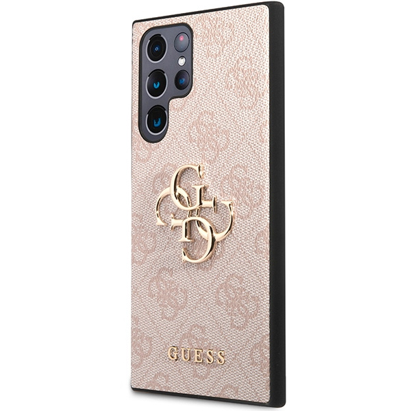 Guess GUHCS23L4GMGPI Samsung Galaxy S23 Ultra pink hardcase 4G Big Metal Logo