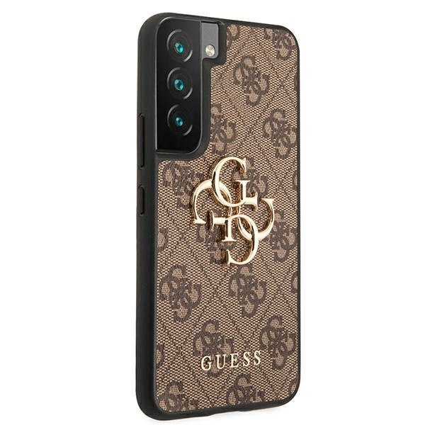 Guess GUHCS22S4GMGBR Samsung Galaxy S22 brown hardcase 4G Big Metal Logo