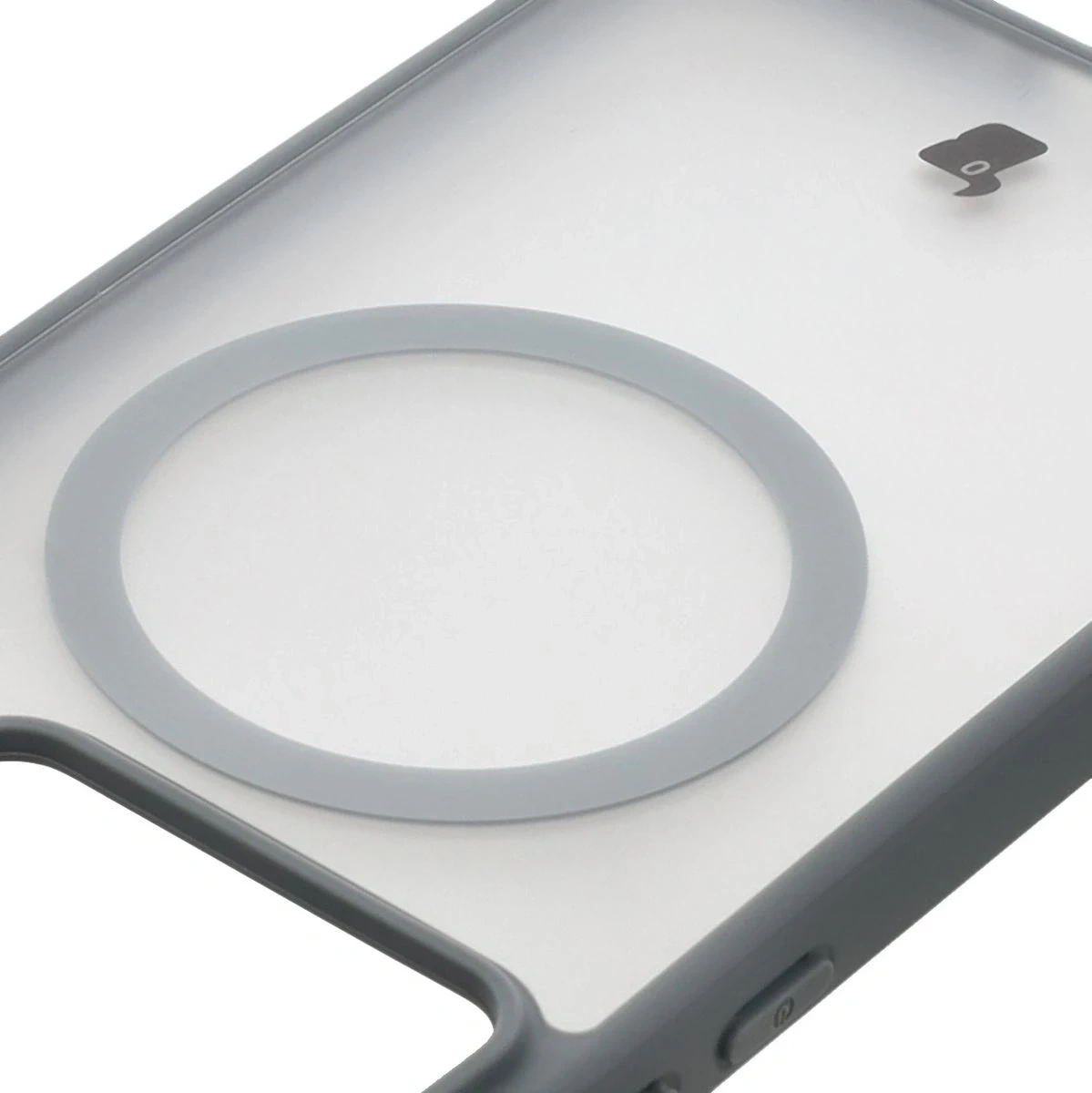 Etui z pierścieniem magnetycznym Bizon Case MatteO do Realme GT 7 / 7T przydymione-szare